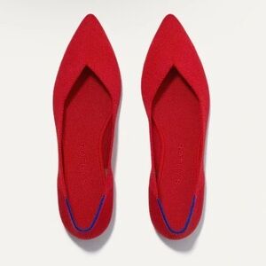 Rothy's Red Pointed Toe Flats